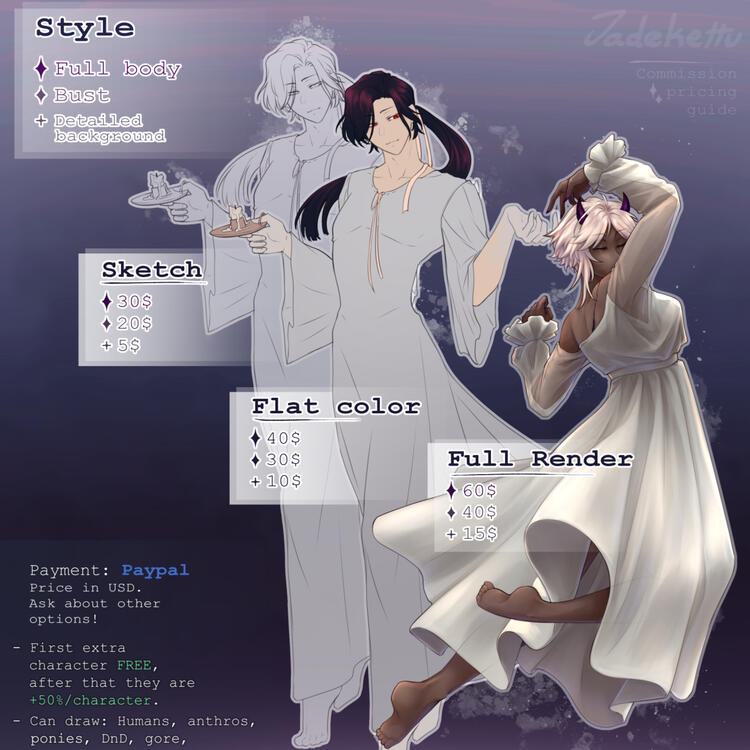 Commission sheet.